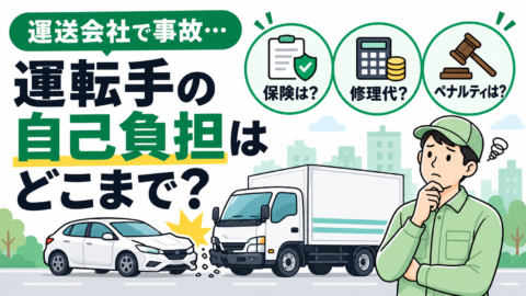 運送会社で事故、運転手の自己負担は？