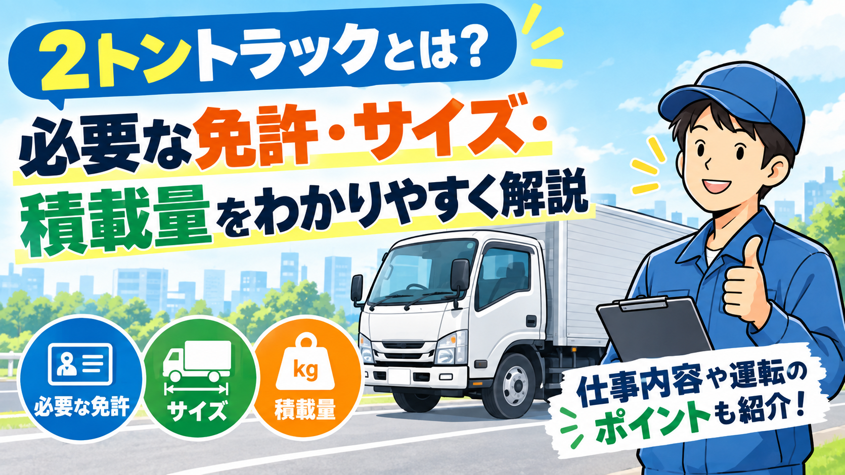 2トントラックとは？免許、サイズ、採石料などの話し。