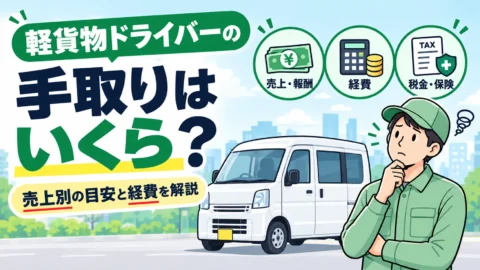 軽貨物ドライバーの手取りはいくら？売上別の目安と経費を解説