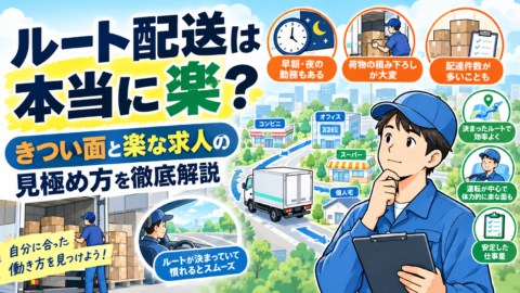 ルート配送は本当に楽？きつい面と楽な求人の見極め方を徹底解説